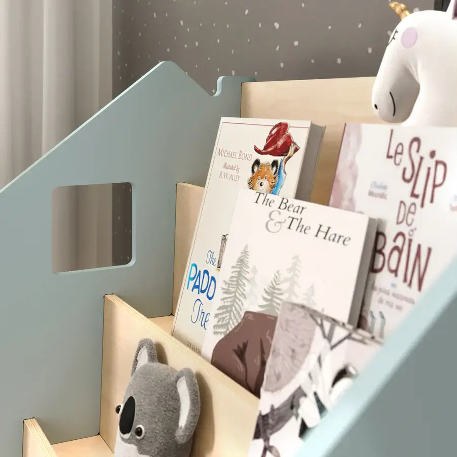 Bücherregal Häuschen, versch. Farben