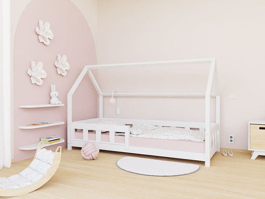 Hausbett ANNI für Kinder mit Rausfallschutz, versch. Maße & Farben