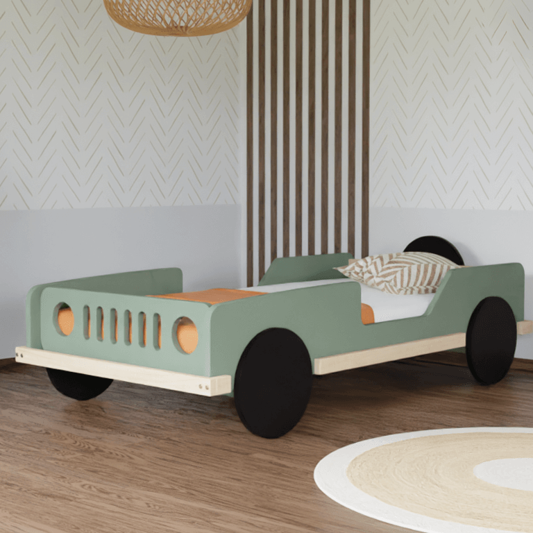 Holz Kinderbett JEEP, versch. Farben