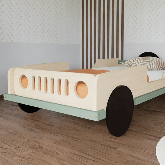 Holz Kinderbett JEEP, versch. Farben