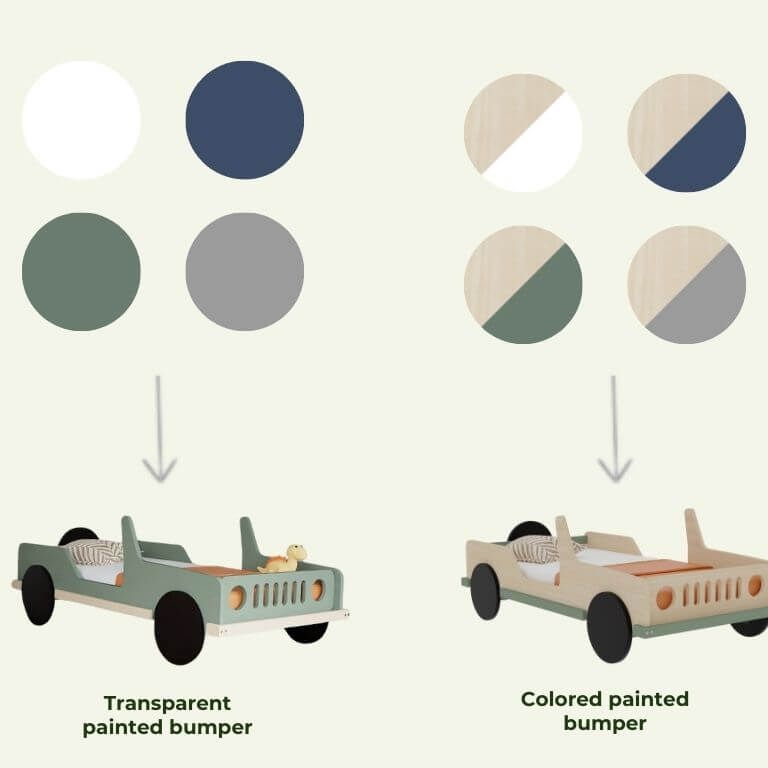 Holz Kinderbett SAFARI, versch. Farben