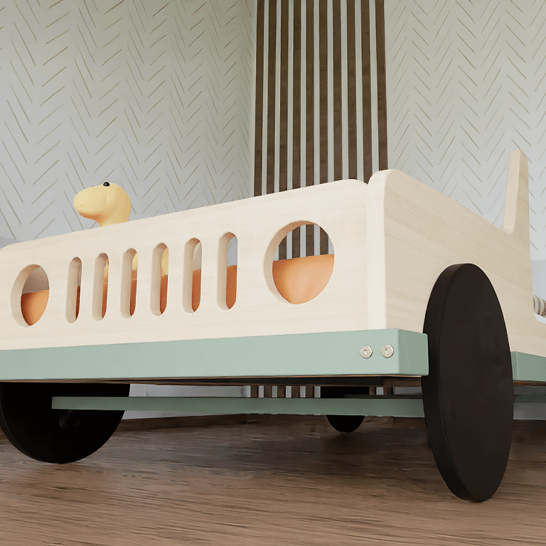 Holz Kinderbett SAFARI, versch. Farben