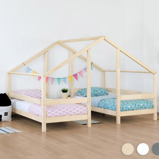 Hausbett TWIN für Zwillinge, versch. Maße & Farben