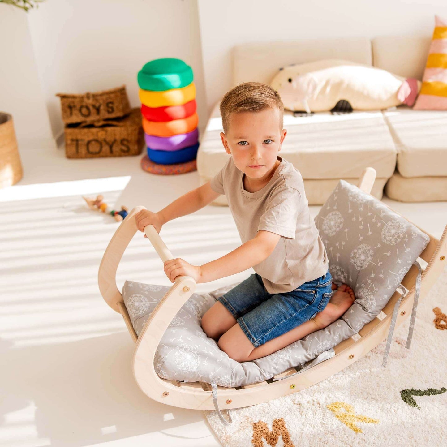Monkey climbing set - climbing triangle, slide & arch