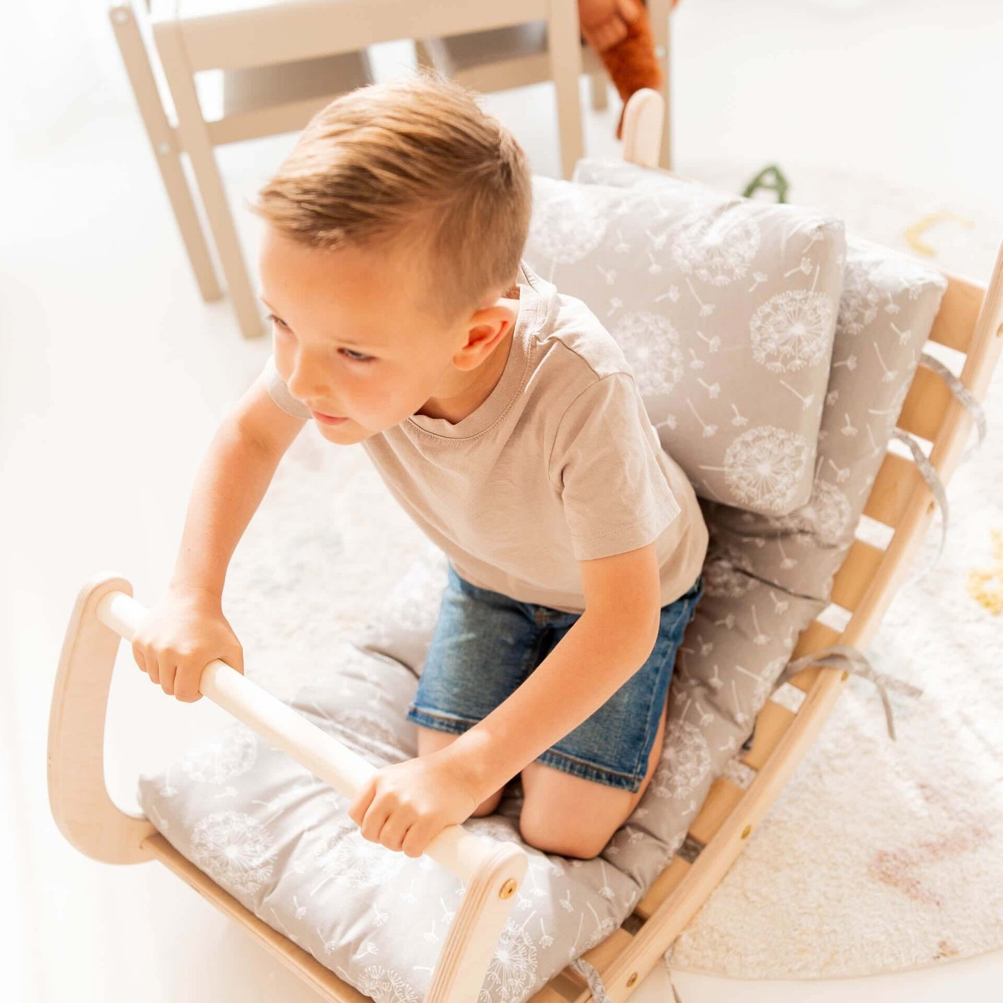 Monkey climbing set - climbing triangle, slide & arch