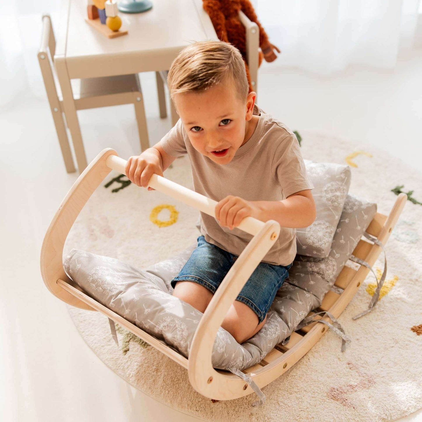 Monkey climbing set - climbing triangle, slide & arch