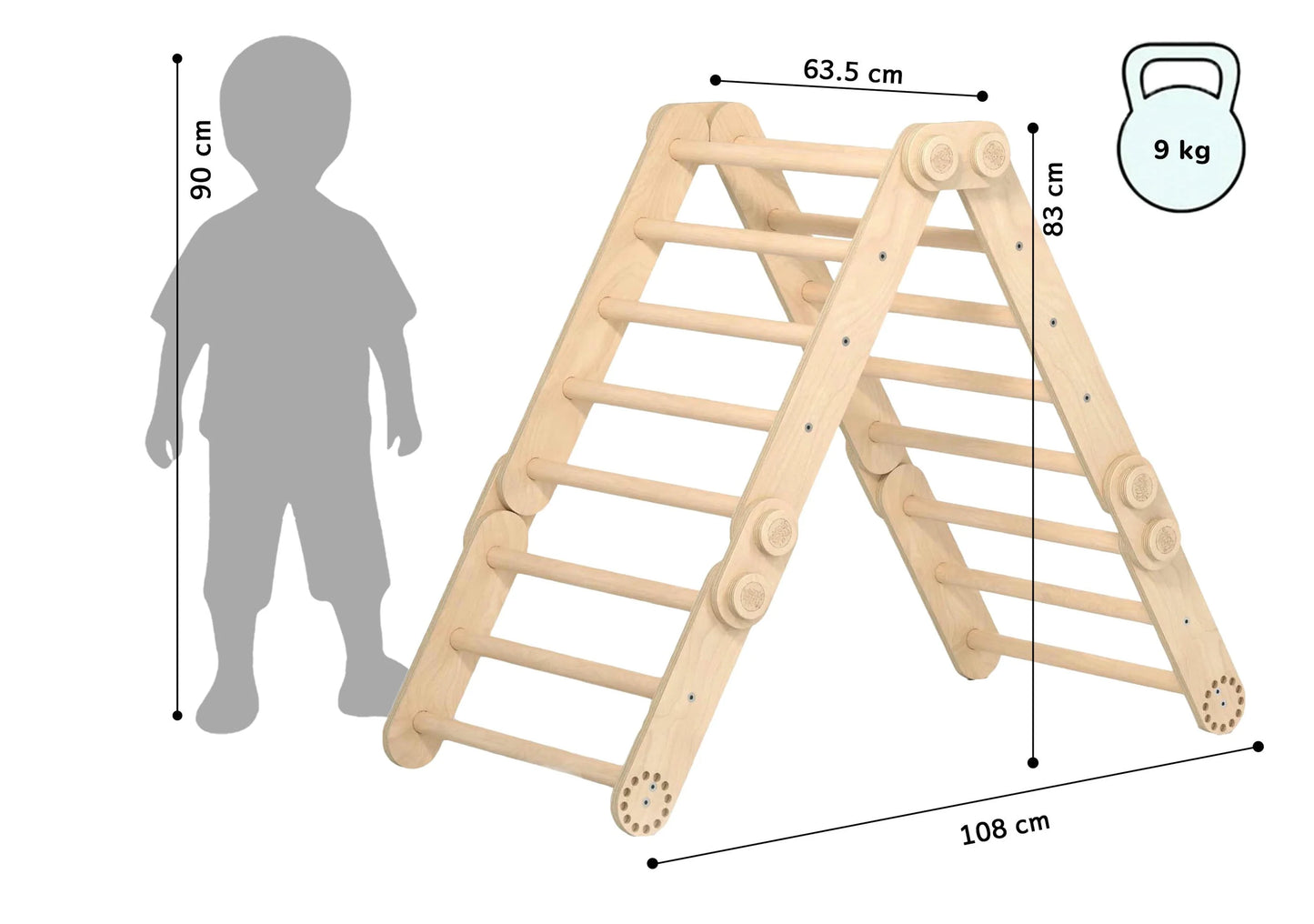 Klettergerüst "M" für Kinder, versch. Farben