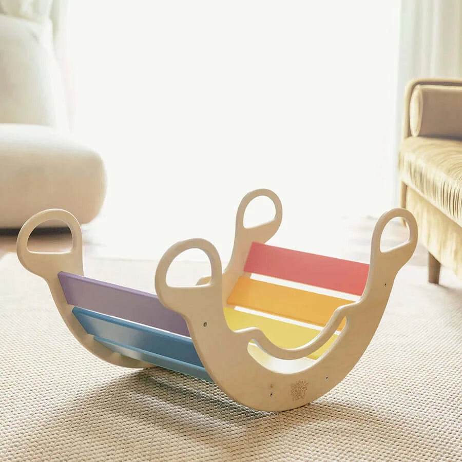 Kinderset Kletterbogen Bunt mit Rutsche / Leiter & Stuhl