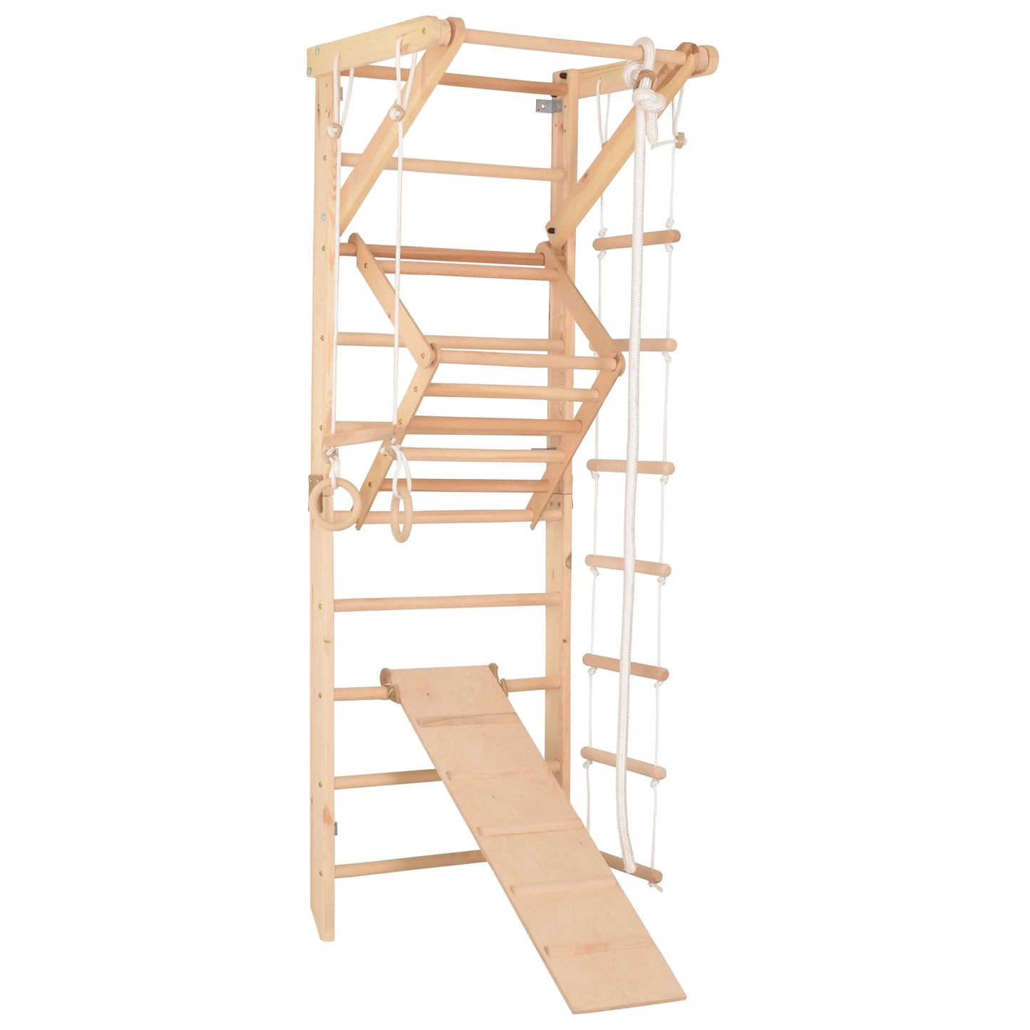 Kletterwand SPORT3 für Kinder & Jugendliche, unbehandeltes Holz