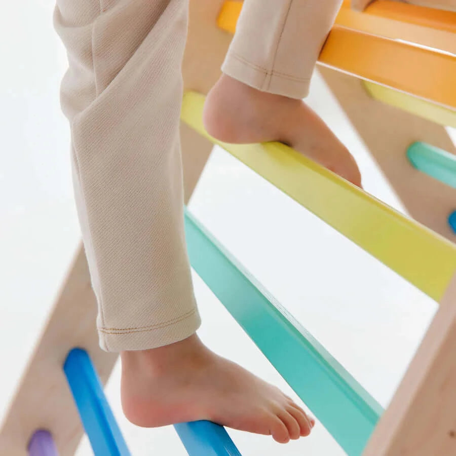 XXL Set Pikler Dreieck, 2x Rutschbrett, Schwingbogen - versch. Farben