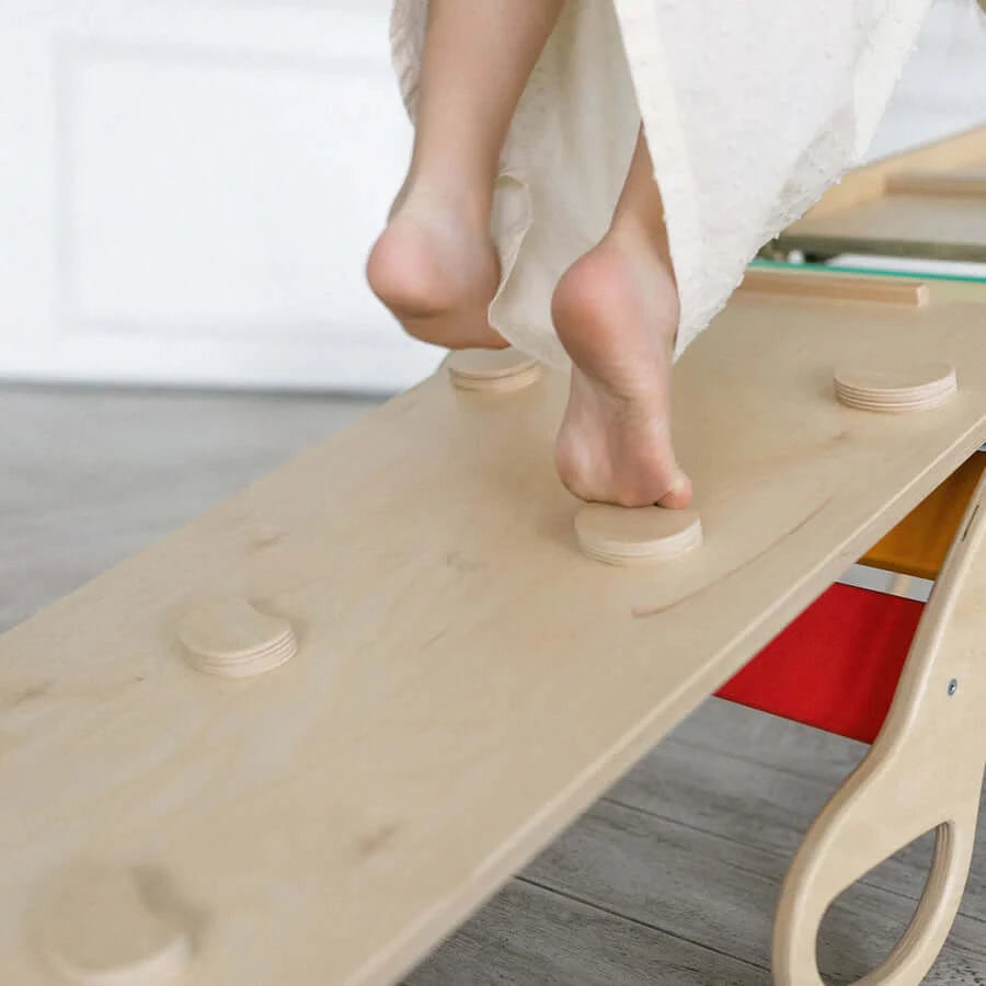 XXL Set Pikler Dreieck, 2x Rutschbrett, Schwingbogen - versch. Farben