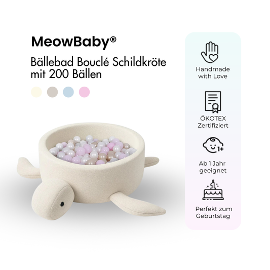 Bällebad Schildkröte Shelly Bouclé, 200 Bälle - eigene Farbauswahl