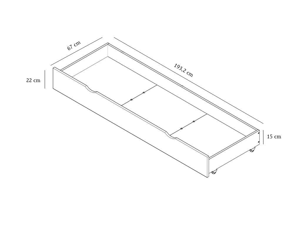 Wooden Bunk Bed Thea with Step Shelf, 90 x 200 cm