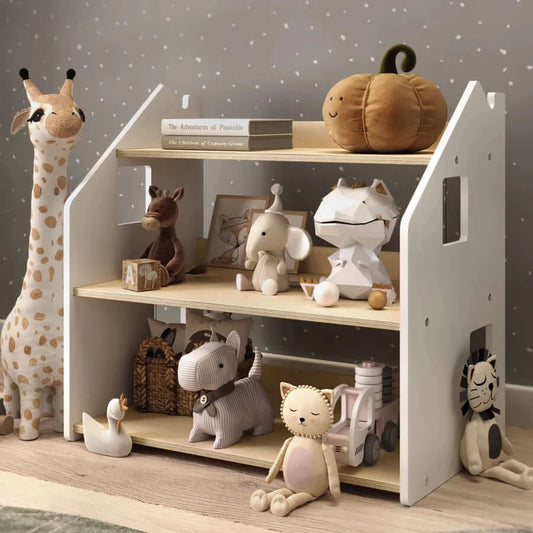 Spielzeugregal Häuschen, versch. Farben