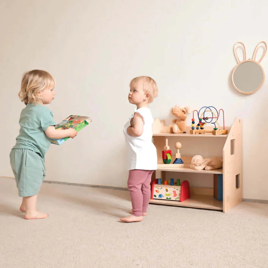 Spielzeugregal Häuschen, versch. Farben