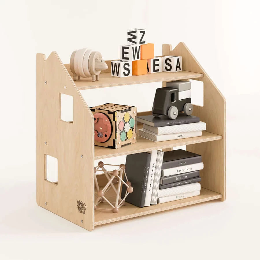 Spielzeugregal Häuschen, versch. Farben