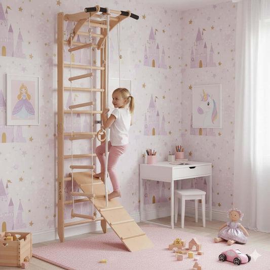 Sport Kletterwand für Kinder & Jugendliche mit Klimmzug