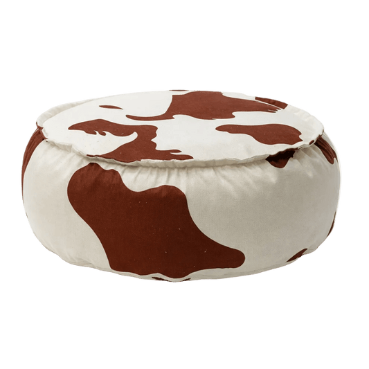 Bean Bag Sitzsack rund im Kuh-Muster aus Chenille von Bees&Blooms