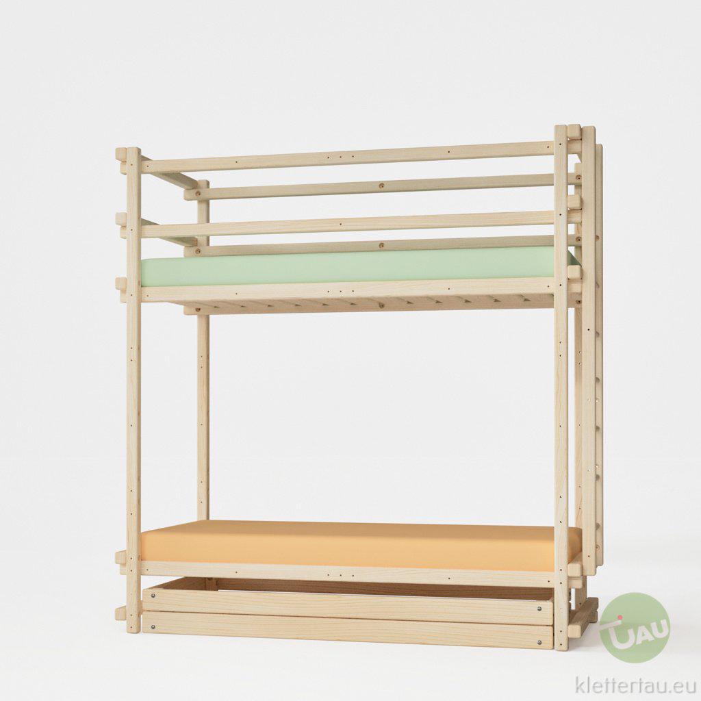 Etagenbett aus Holz - extra hoch