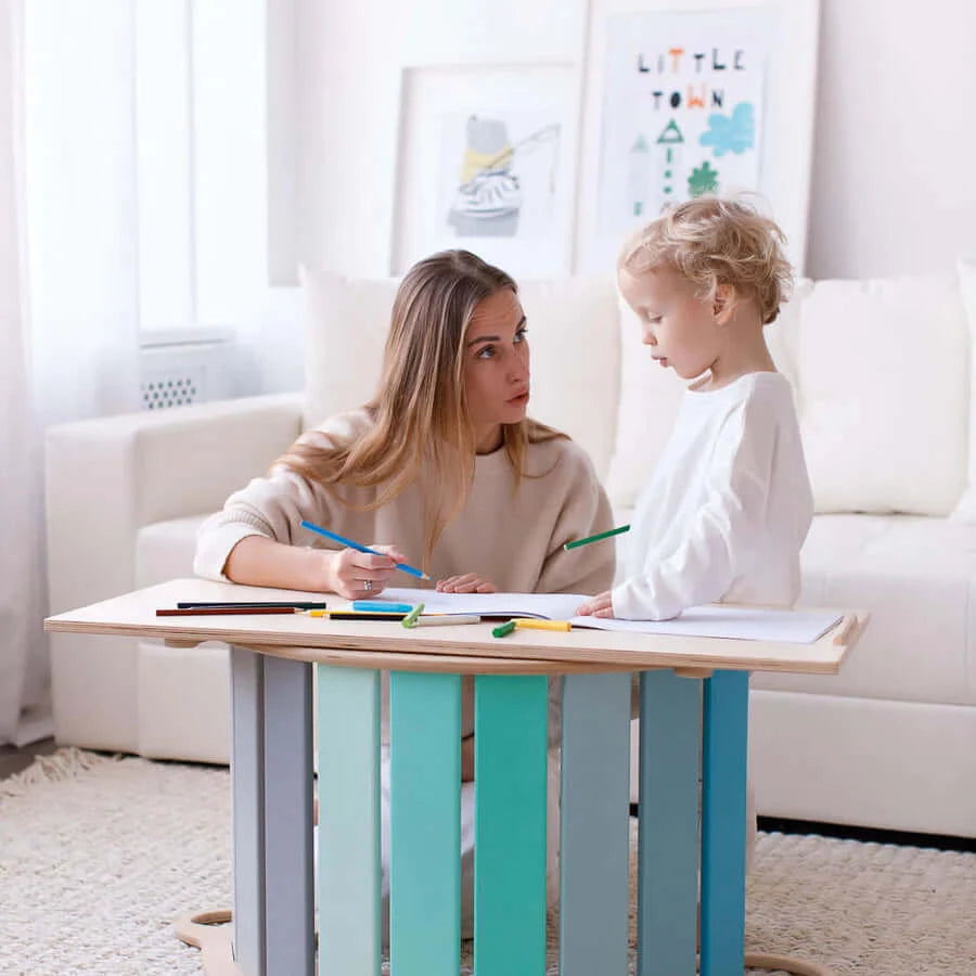 Montessori Kletterbogen Mint mit Rutsche / Leiter