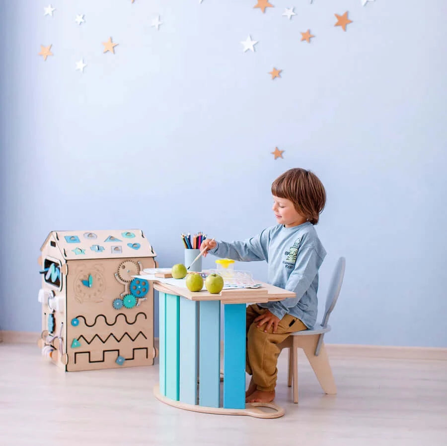 Montessori Kletterbogen Mint mit Rutsche / Leiter