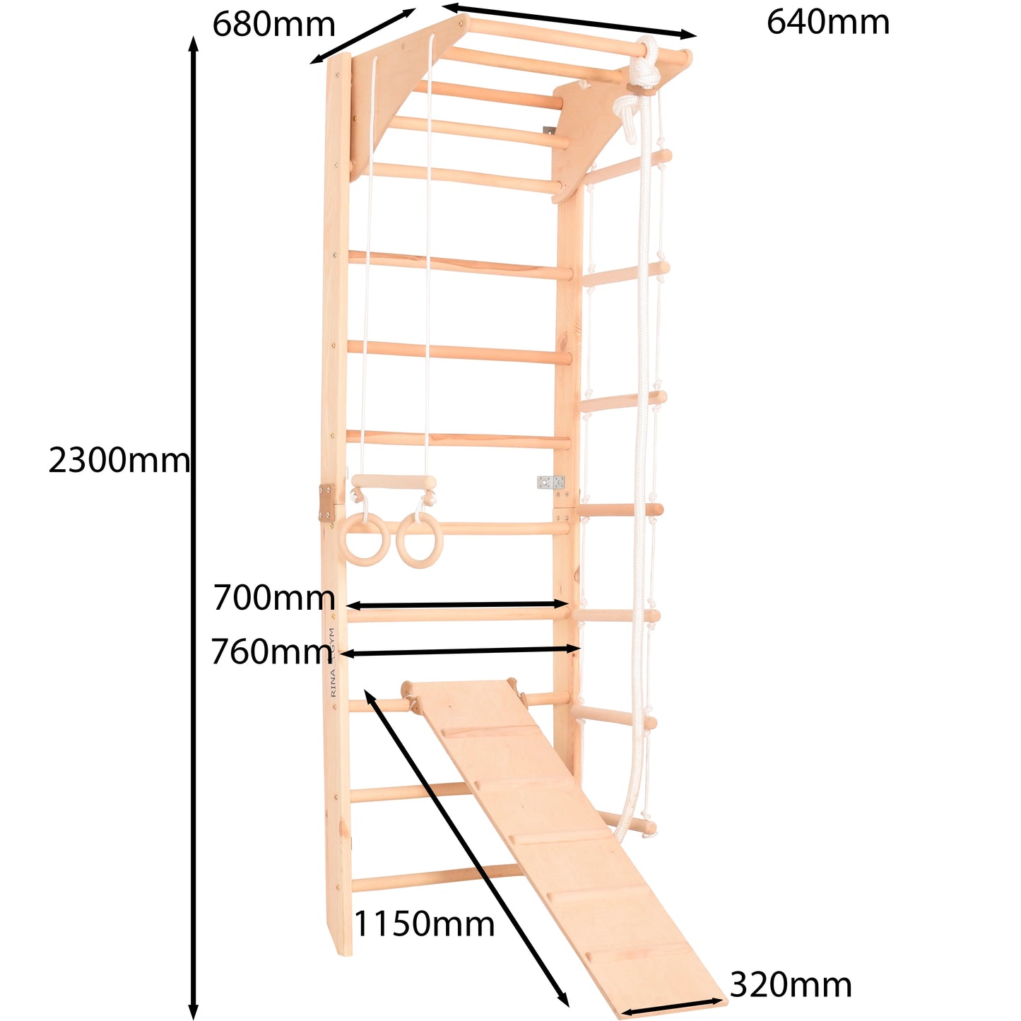 Climbing wall HANNAH for children, different colors