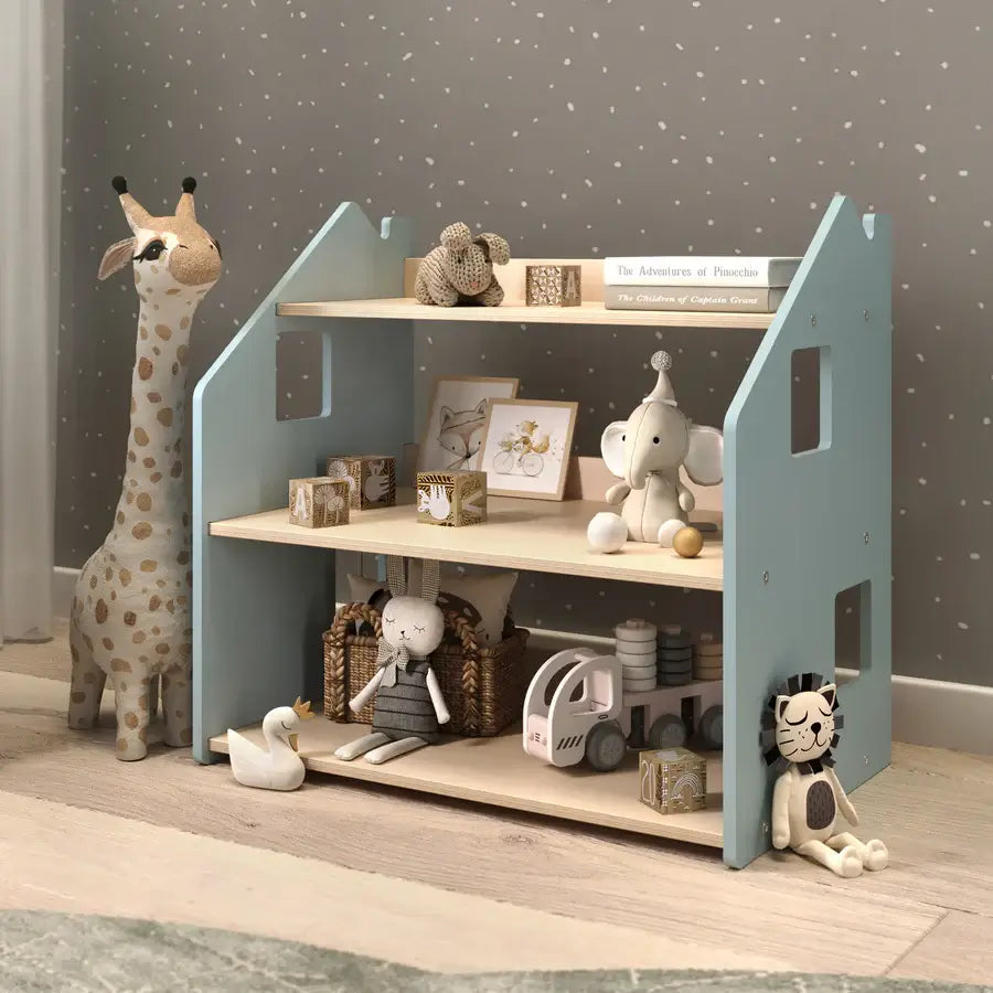 Spielzeugregal Häuschen, versch. Farben