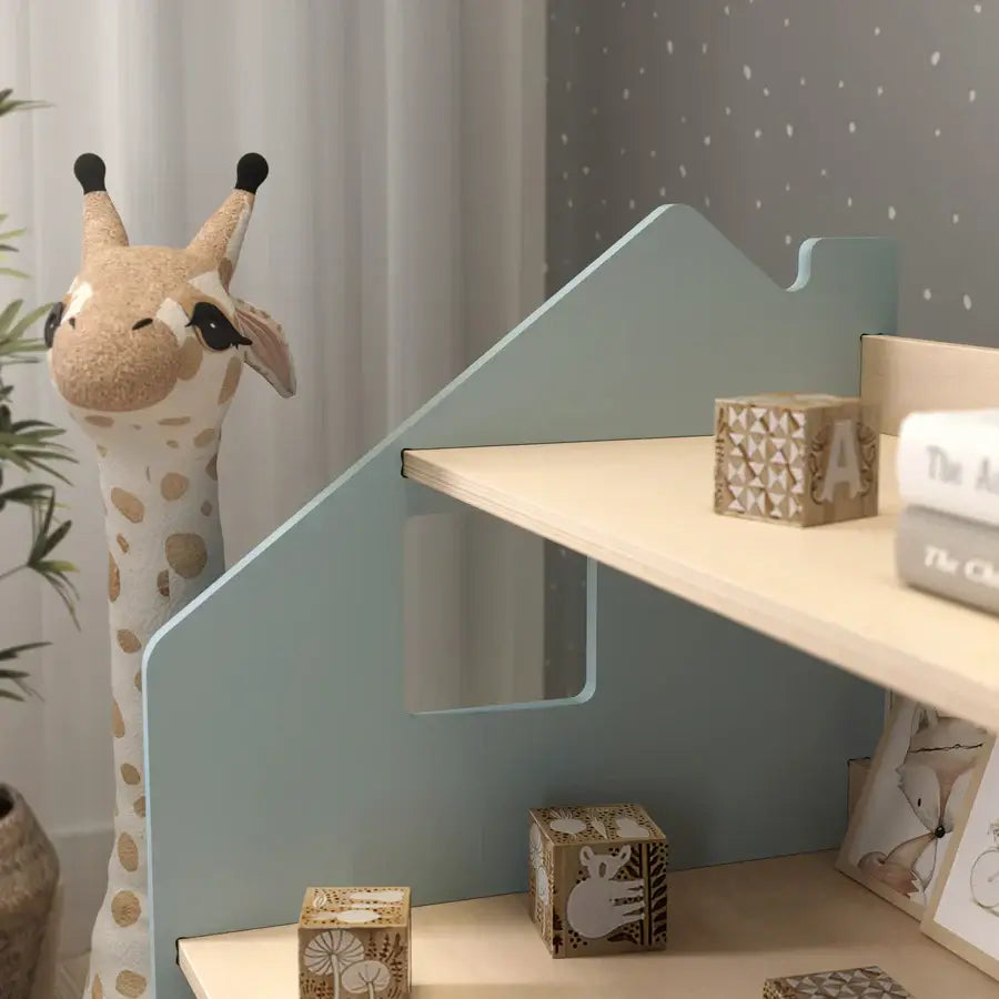 Spielzeugregal Häuschen, versch. Farben