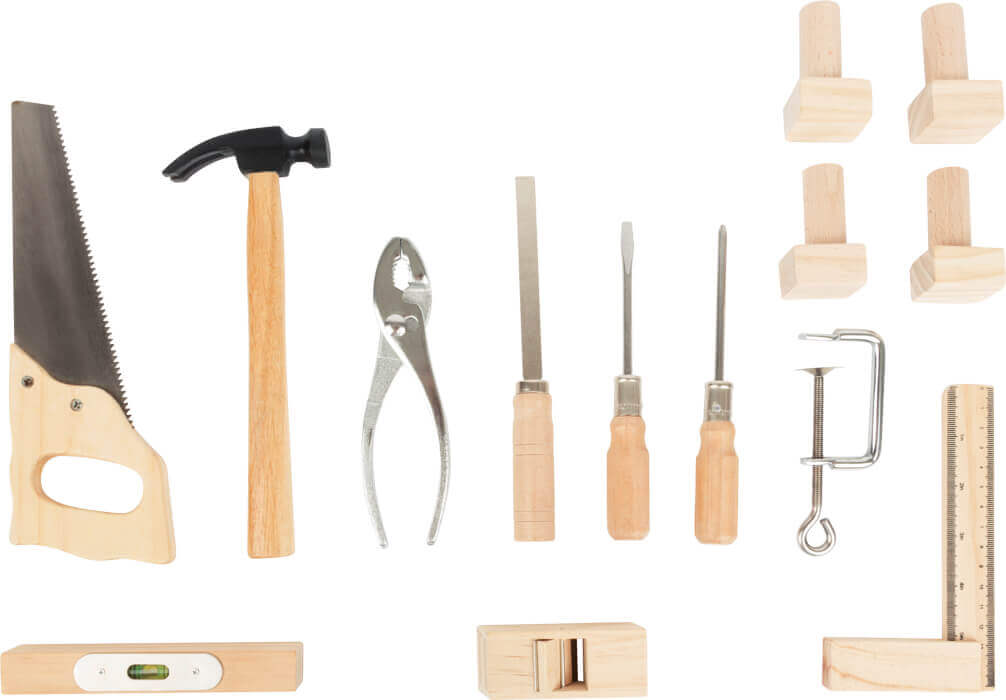 Kinderwerkbank Blau mit Zubehör