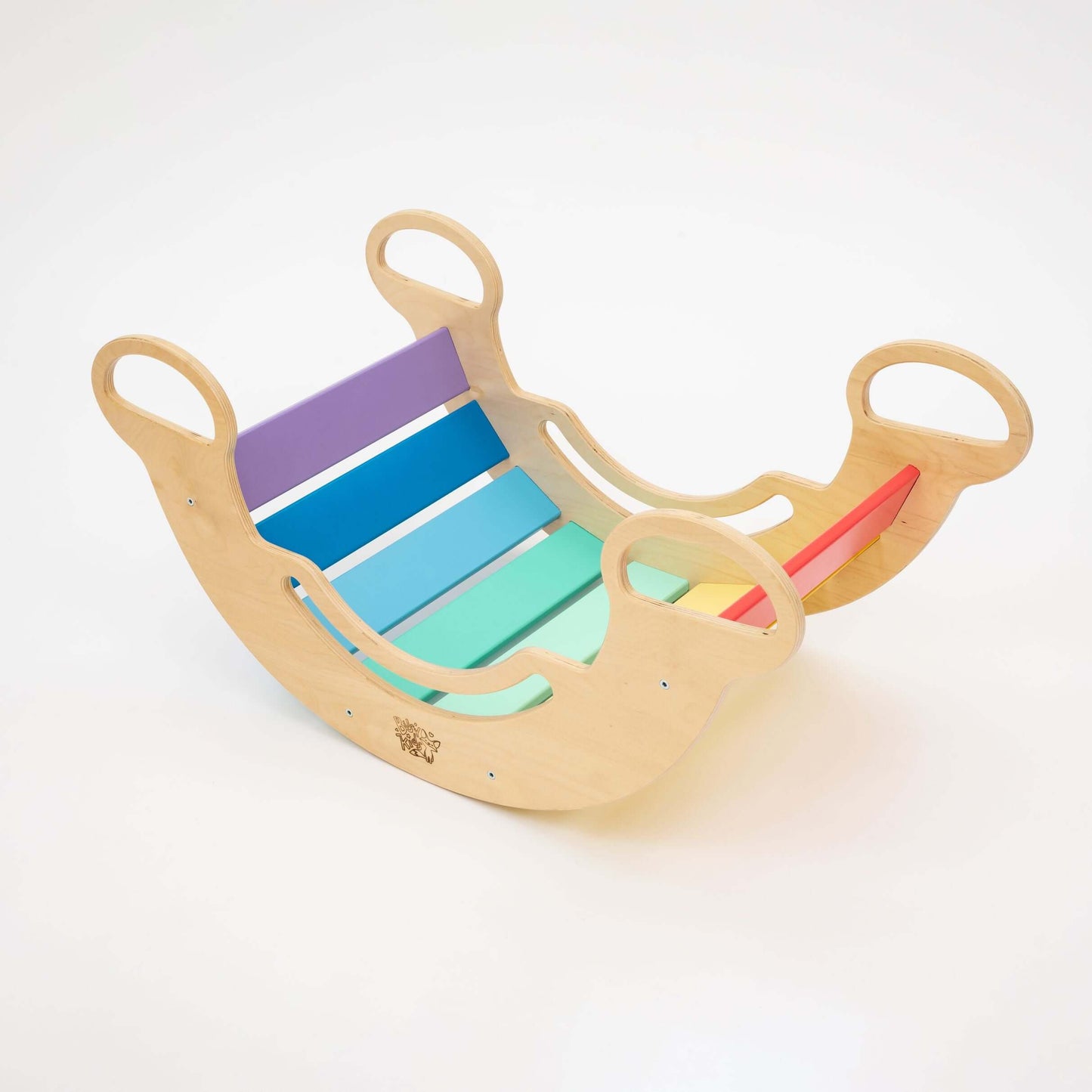 Montessori Kletterbogen Bunt mit Rutsche / Leiter