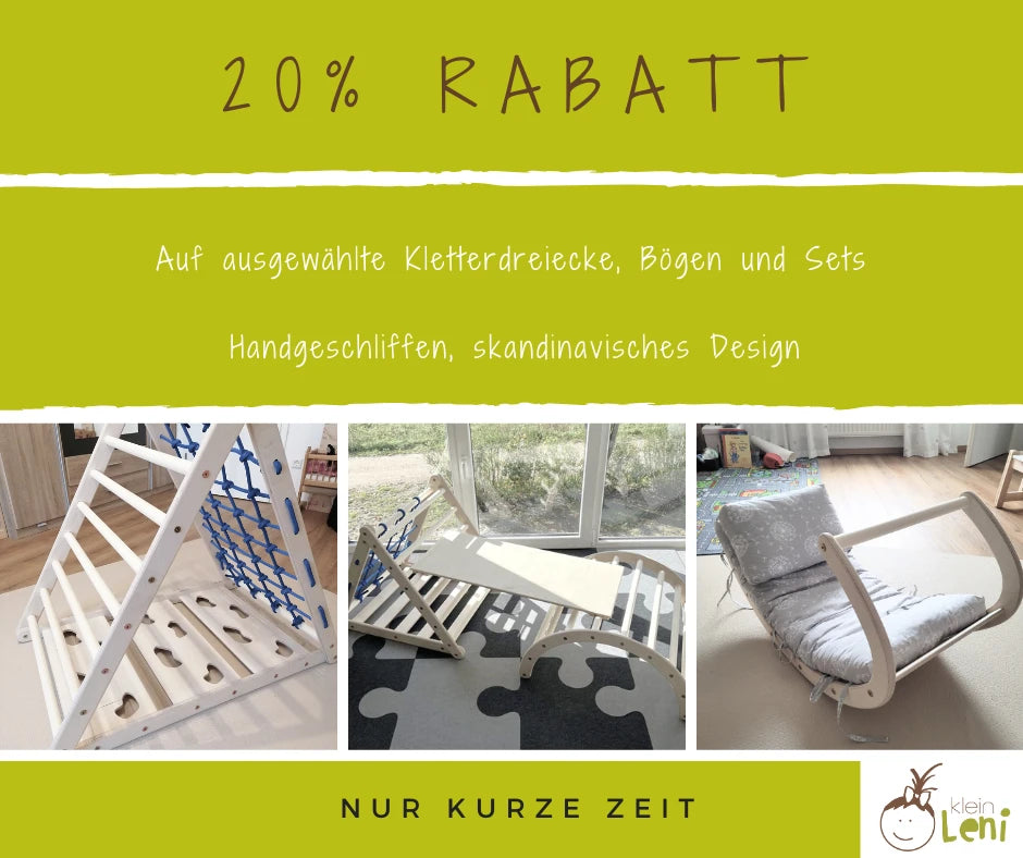 20% Rabatt auf Kletterdreiecke