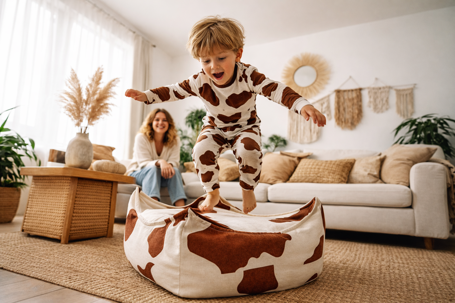 Bean Bag / Sitzsack, quadratisch, Kuh – Ansicht 2