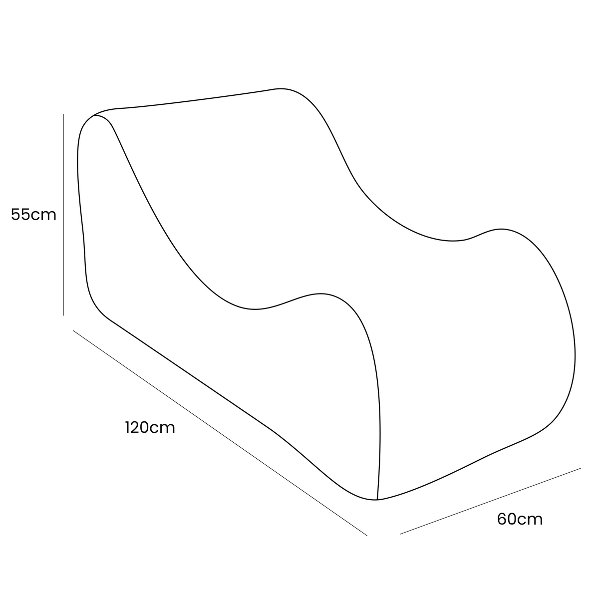 Sitzsack Ästhetik Cord Wave Lounger - Classic Cord Edition