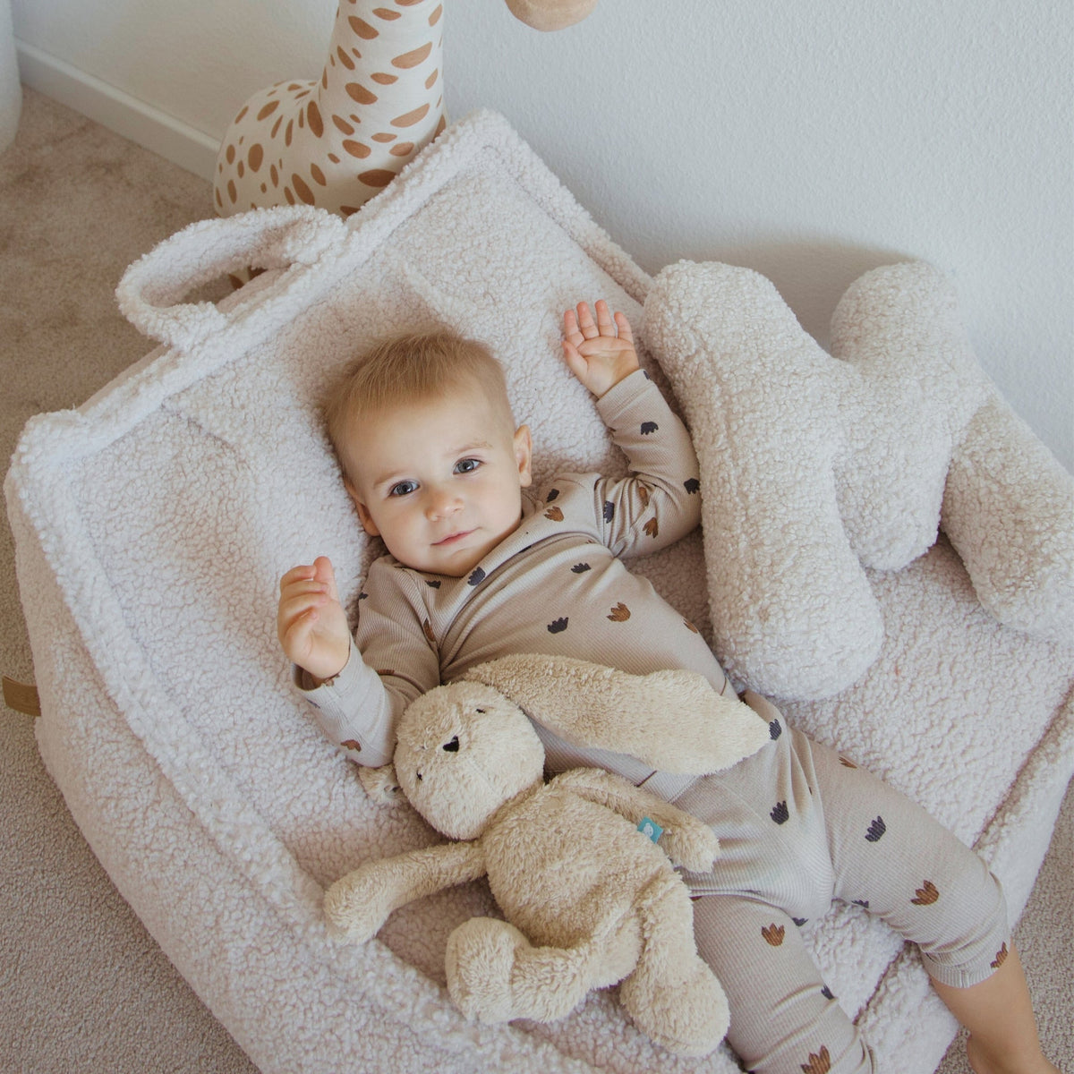 Kindersessel Bearly eckig - Soft Teddy Edition