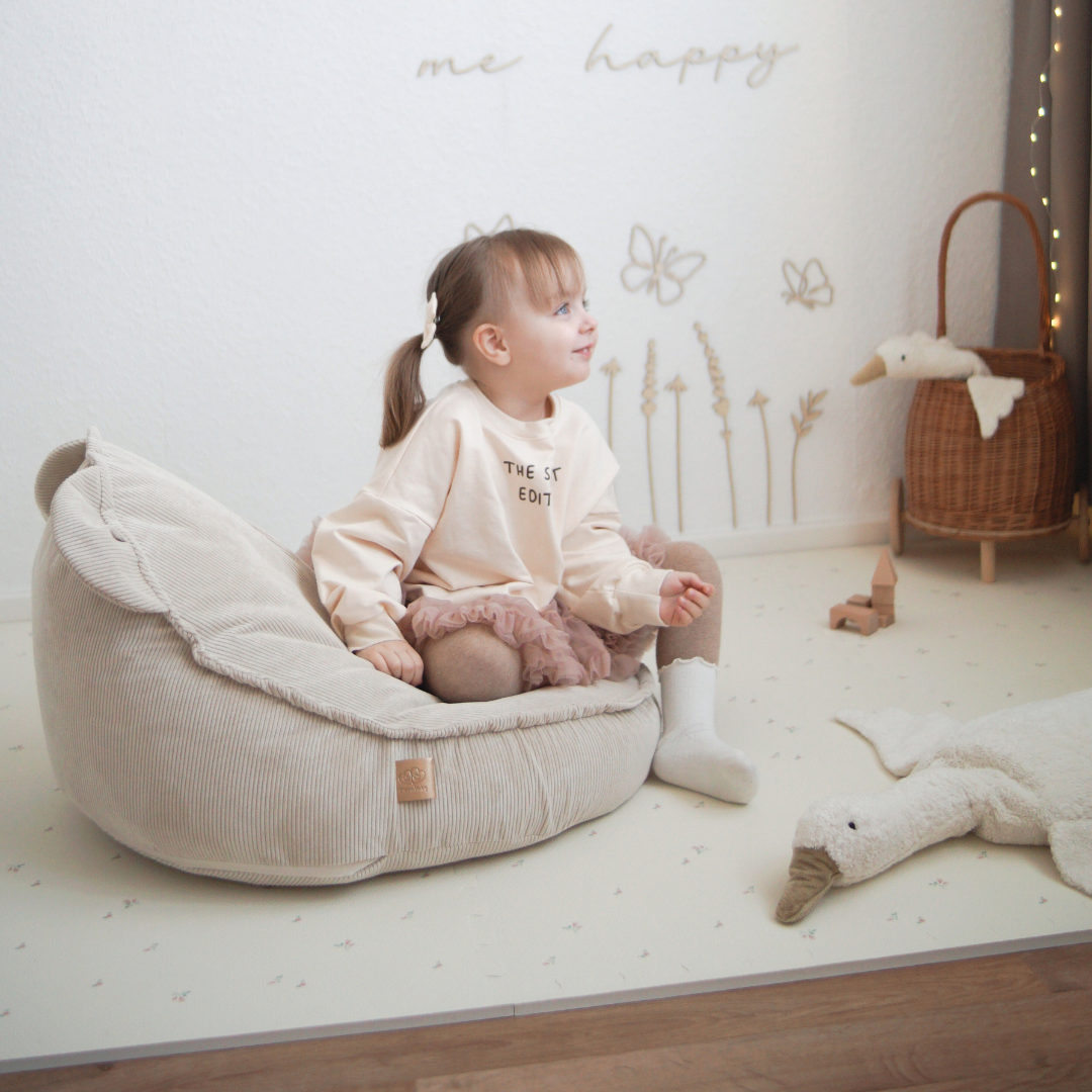 Kindersessel Bären-Sitzsack Cord Premium - Slim Cord Edition
