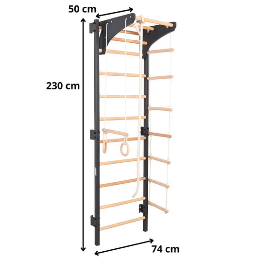 Sprossenwand STEEL KOM 2 Graphit 230 cm