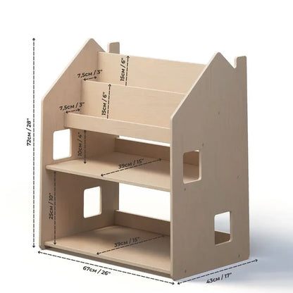 2-in-1 children's shelf, various colors