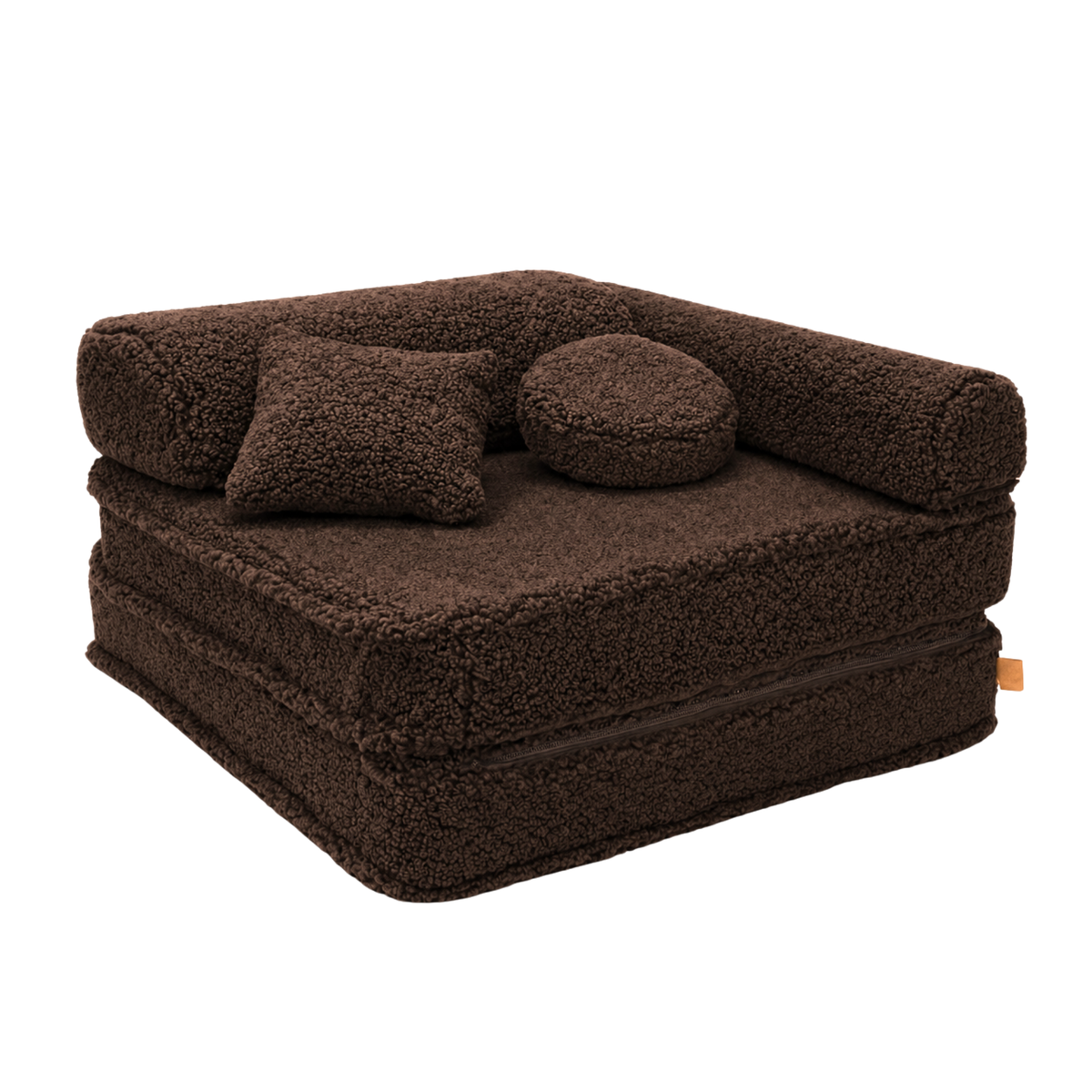 Kindersessel 3-in-1 Bearly - Faltbare Kindercouch & Spielmatratze - Soft Teddy Edition