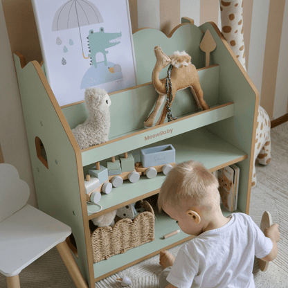 2-in-1 Montessori-Bücherregal Cloudy