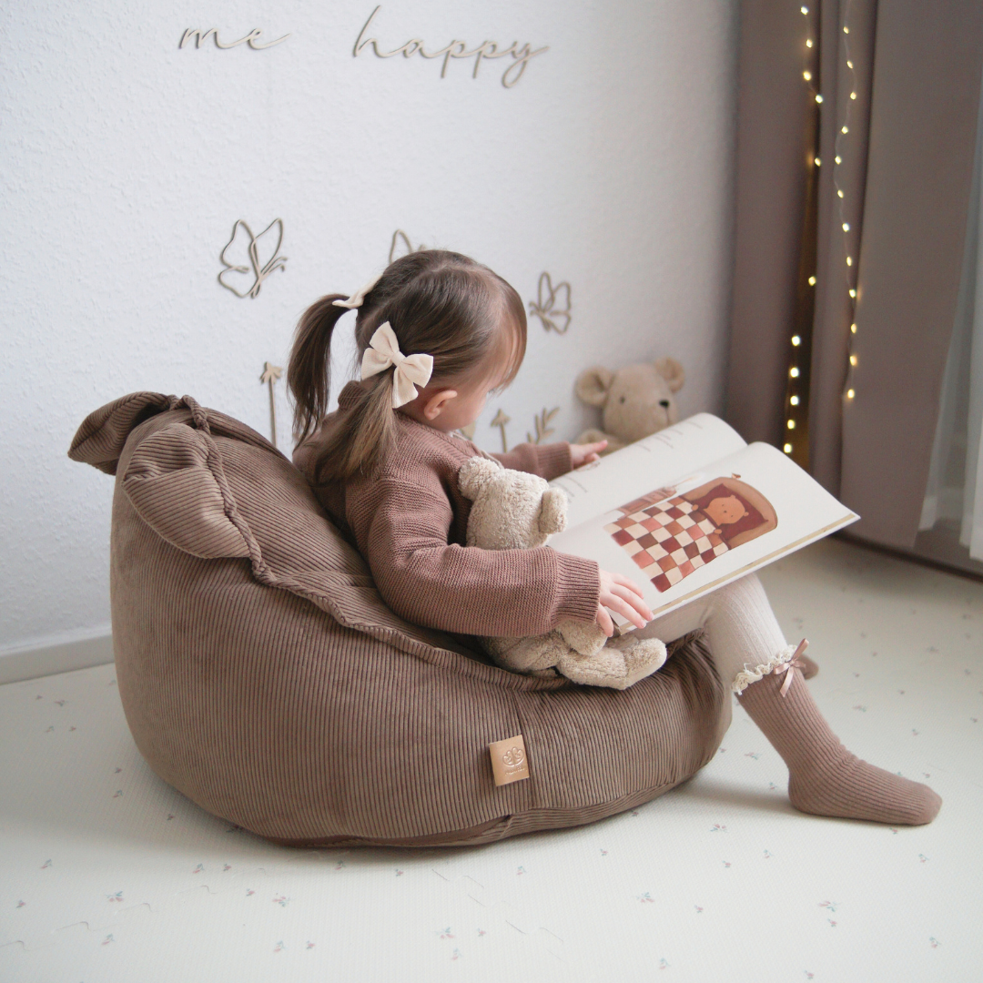 Kindersessel Bären-Sitzsack Cord Premium - Slim Cord Edition