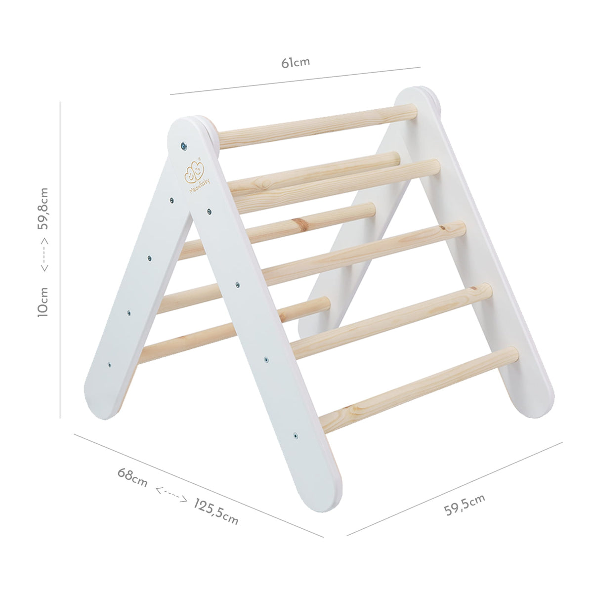 Kletterdreieck mit Zelt 112x61x94 cm, faltbar