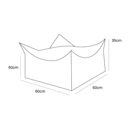 Sitzpouf für Kinder quadratisch Ästhetik Cord - Classic Cord Edition