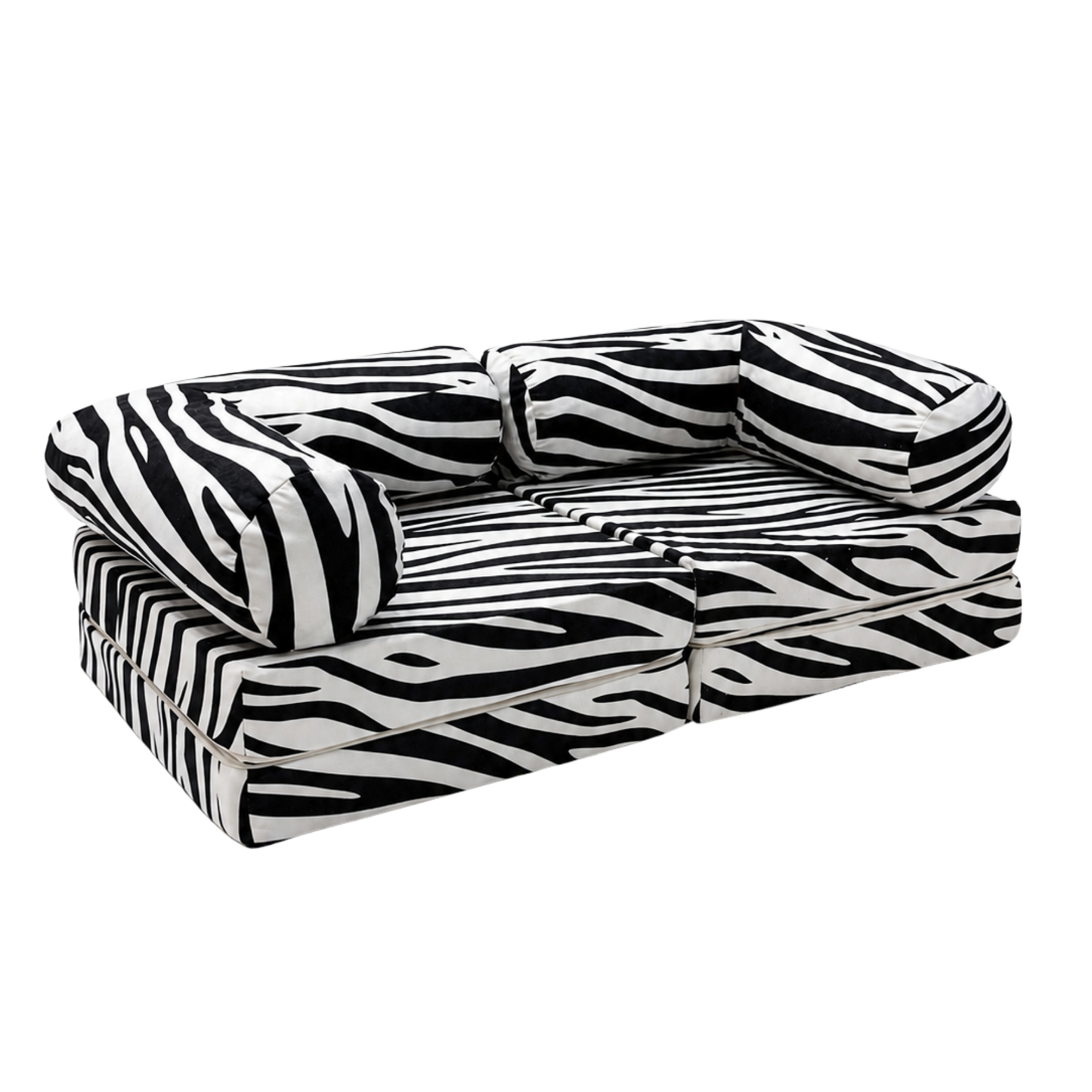 Modulares Kindersofa Zebra – 2-in-1 Spielsofa und Liege