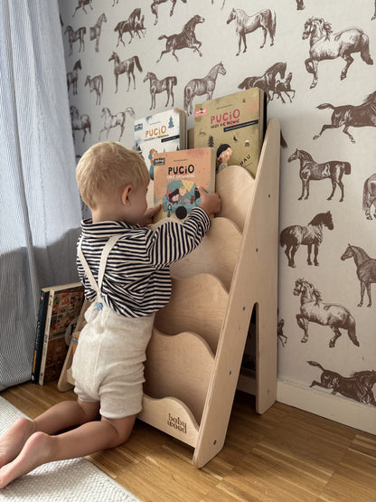 Bücherregal "WAVE" aus Holz, versch. Größen