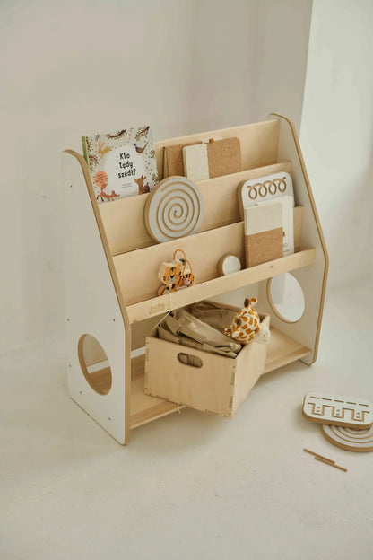 Wooden Bookshelf for Books &amp; Toys