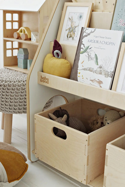 Wooden Bookshelf for Books &amp; Toys
