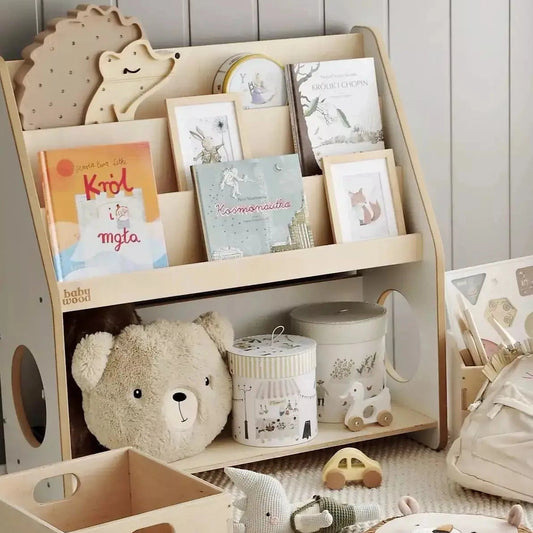 Bücherregal aus Holz für Bücher & Spielzeug