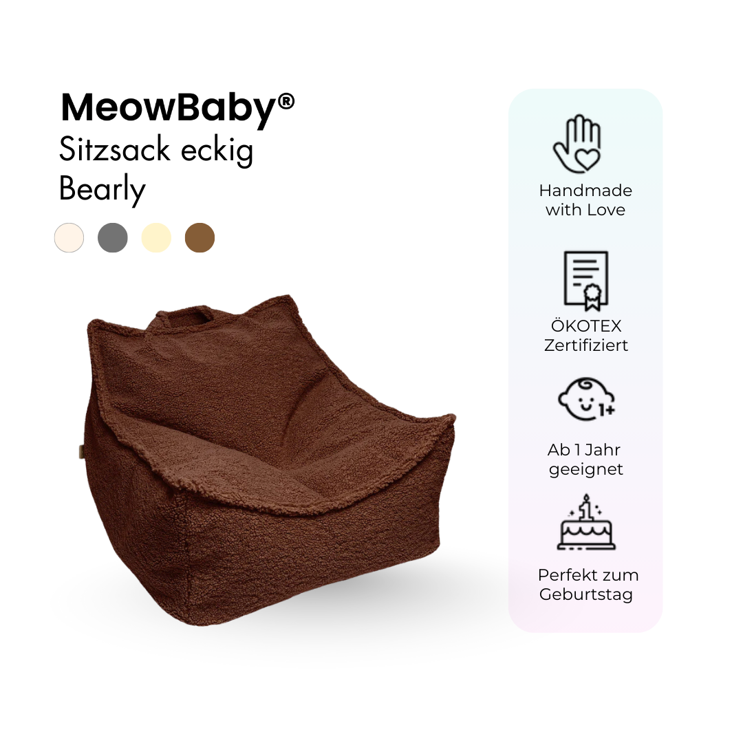 Kindersessel Bearly eckig - Soft Teddy Edition