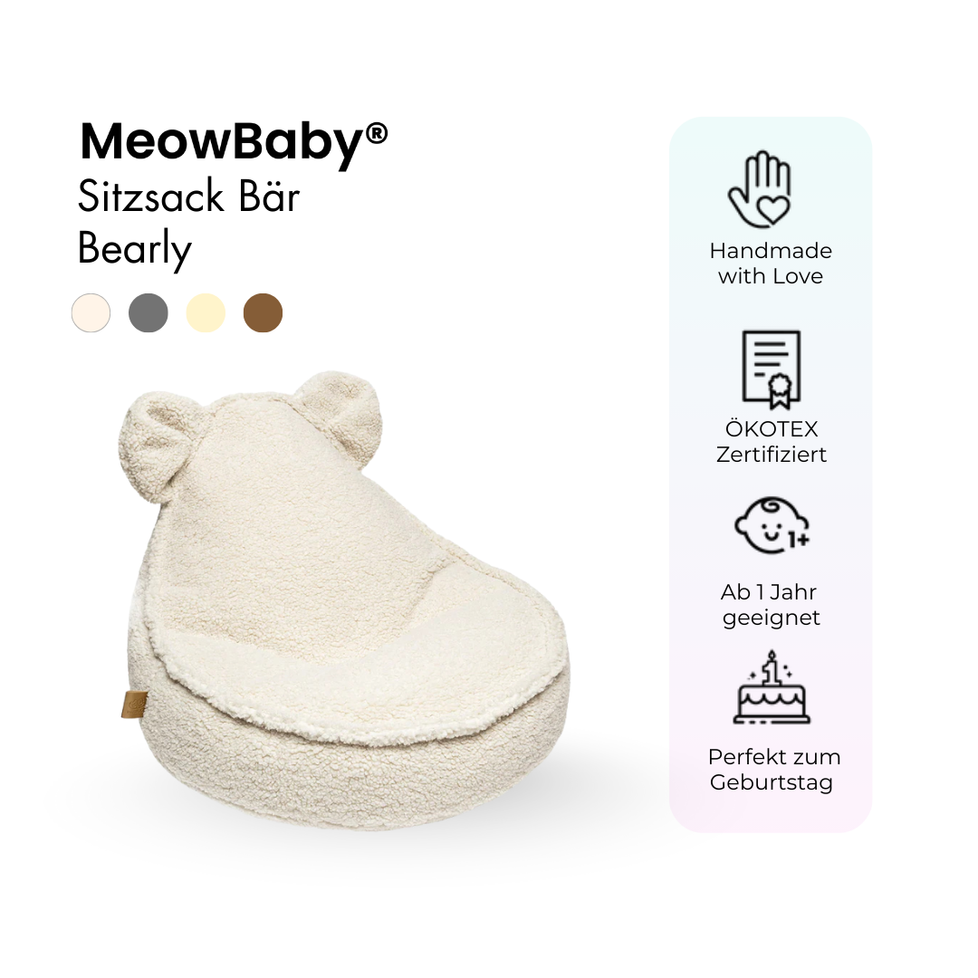 Kindersessel Bearly Bären-Sitzsack - Soft Teddy Edition