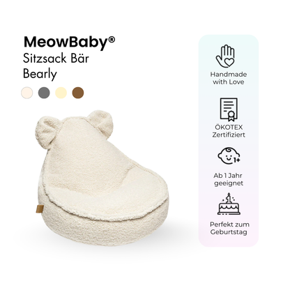 Kindersessel Bearly Bären-Sitzsack - Soft Teddy Edition